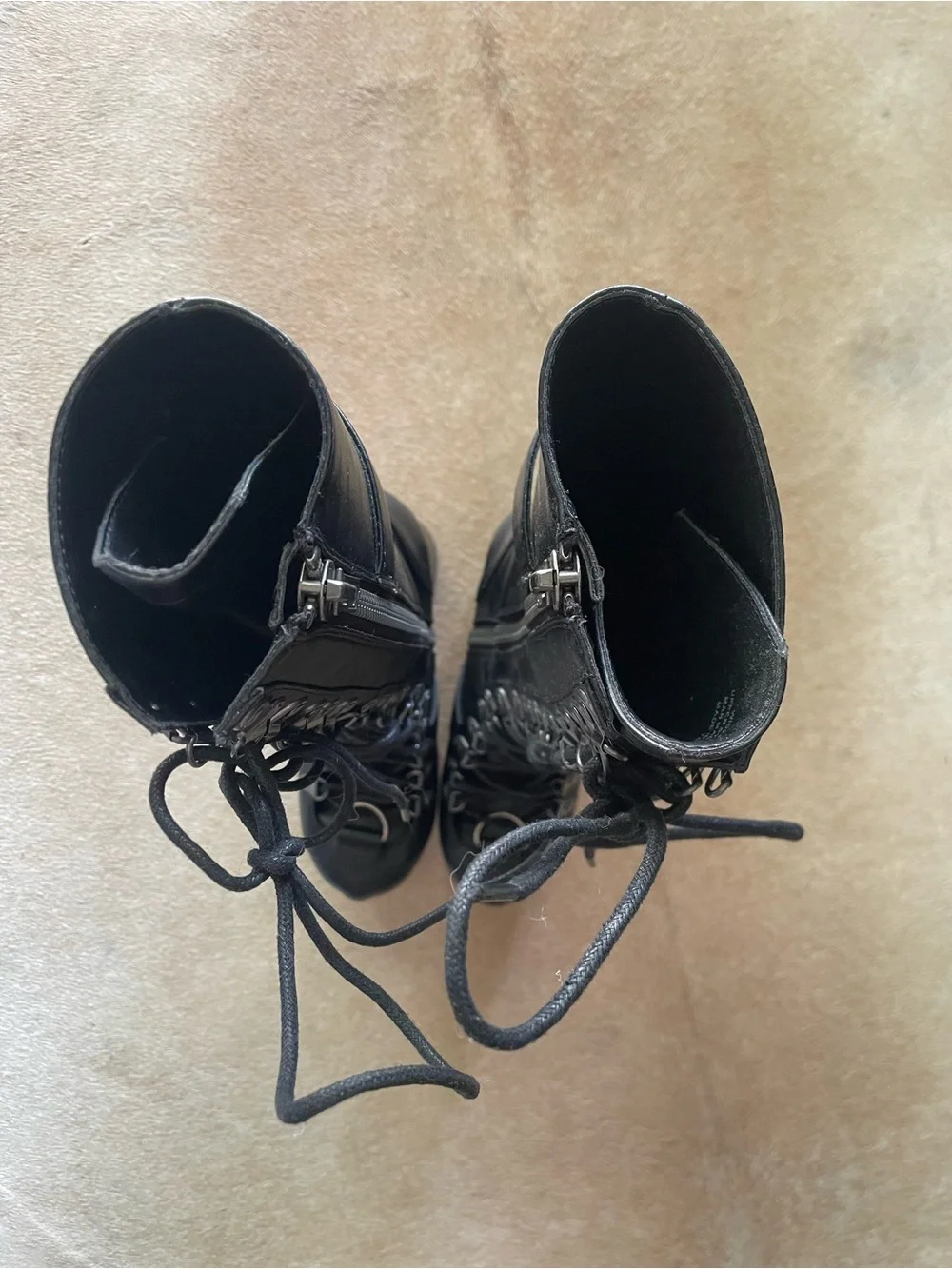 Tall Platform Lace Up Combat Boots